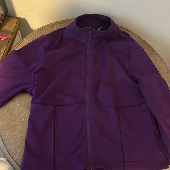 Victoria's Secret Purple Full-Zip Jacket Sweat On Point Full-Zip Jacket pockets - Picture 8 of 8